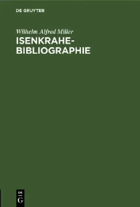 Cover of Isenkrahe-Bibliographie