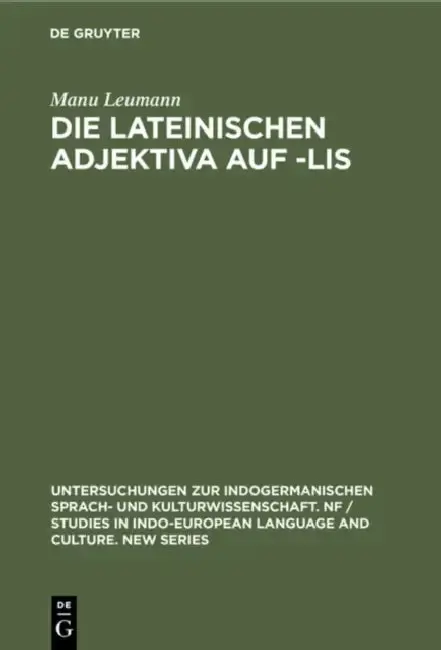 Cover of Die Lateinischen Adjektiva Auf -Lis