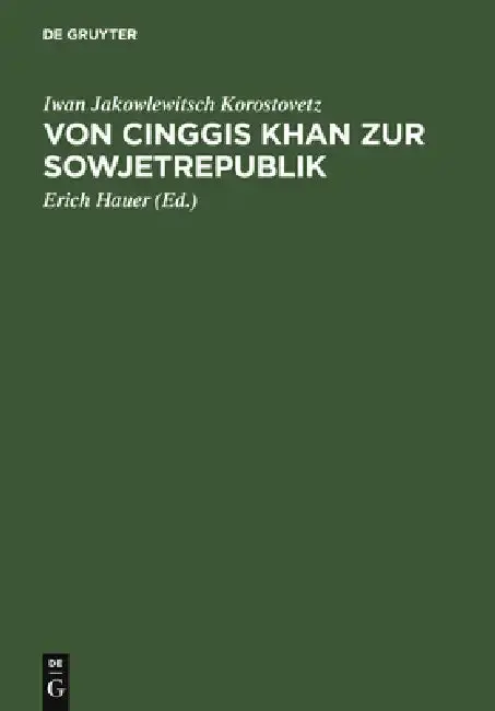 Cover of Von Cinggis Khan Zur Sowjetrepublik