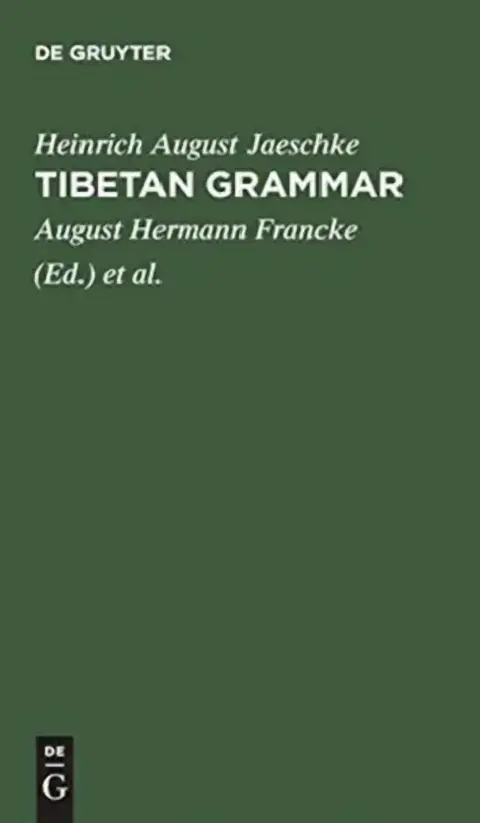Cover of Tibetan grammar