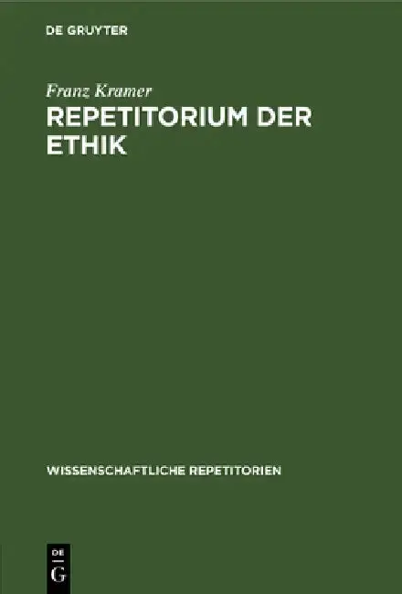 Cover of Repetitorium Der Ethik