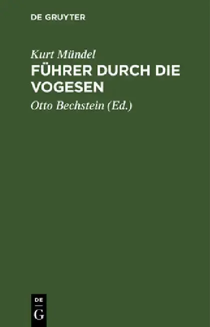 Cover of Führer Durch Die Vogesen