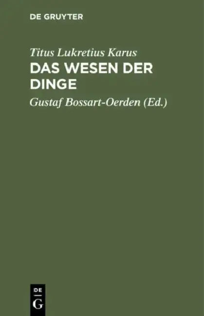 Cover of Das Wesen Der Dinge