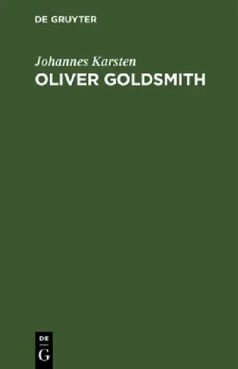 Cover of Oliver Goldsmith