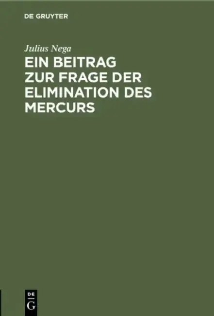 Cover of Ein Beitrag Zur Frage Der Elimination Des Mercurs