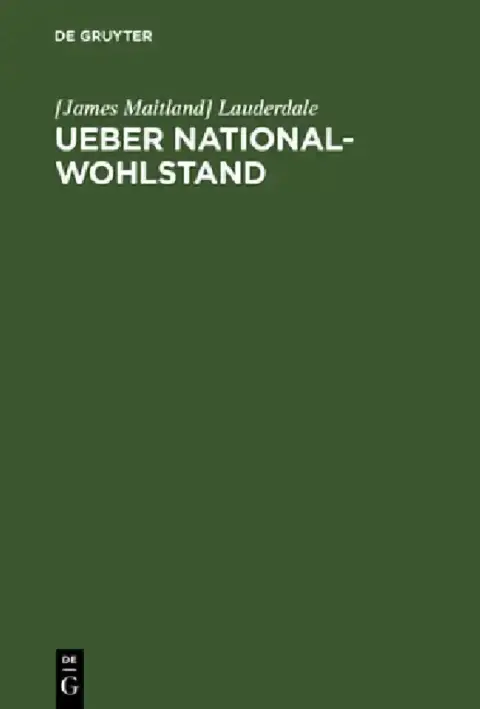 Cover of Ueber National-Wohlstand