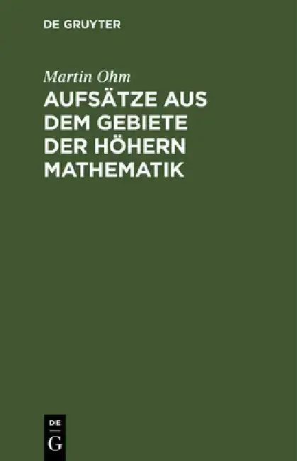 Cover of Aufsätze Aus Dem Gebiete Der Höhern Mathematik