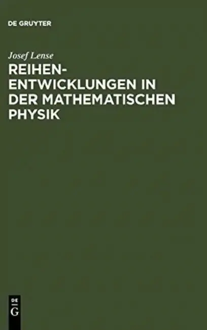 Cover of Reihenentwicklungen in der mathematischen Physik