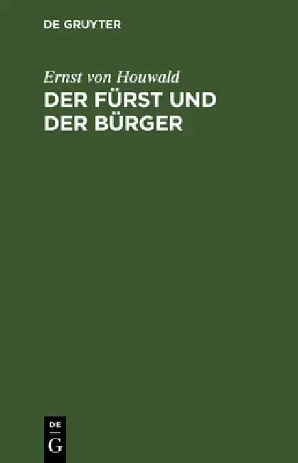 Cover of Der Fürst Und Der Bürger