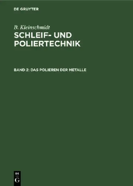 Cover of Das Polieren Der Metalle