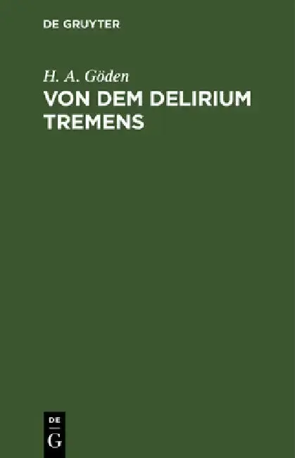 Cover of Von Dem Delirium Tremens