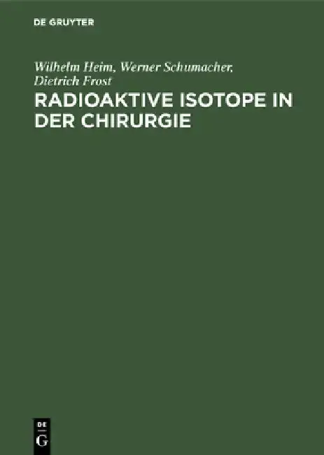 Cover of Radioaktive Isotope in der Chirurgie
