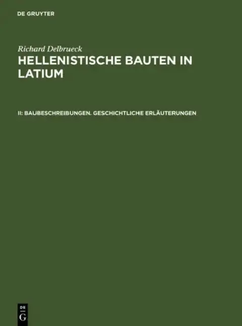 Cover of Baubeschreibungen. Geschichtliche Erläuterungen
