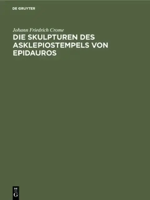 Cover of Die Skulpturen Des Asklepiostempels Von Epidauros