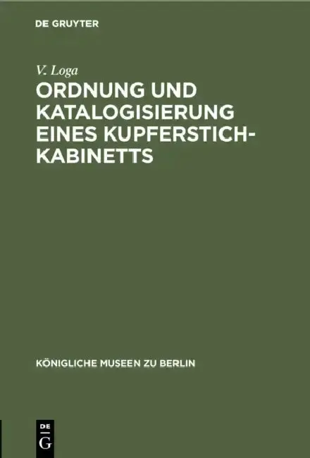 Cover of Ordnung und Katalogisierung eines Kupferstich-Kabinetts