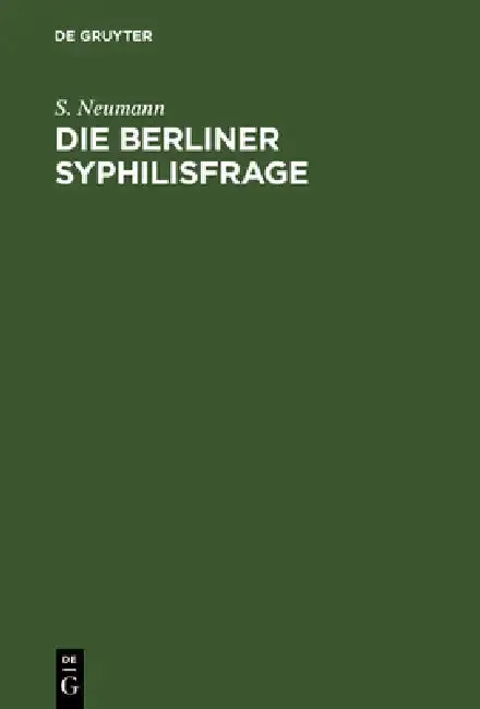 Cover of Die Berliner Syphilisfrage