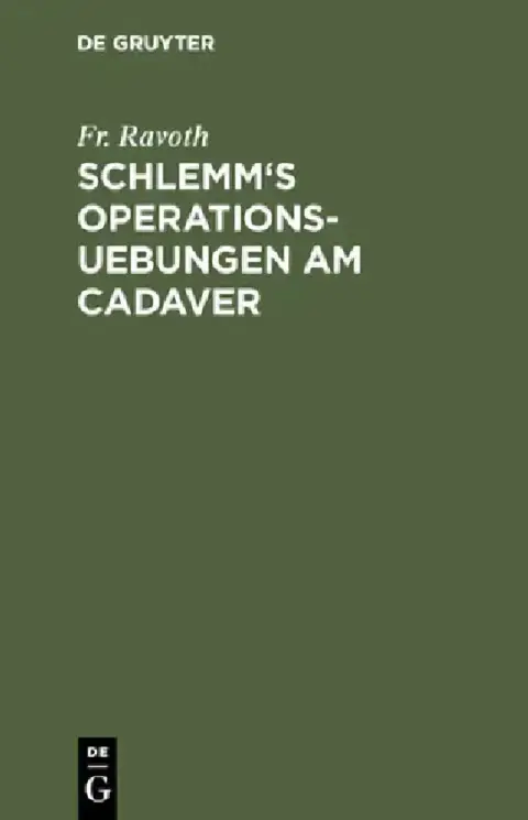 Cover of Schlemm's Operations-Uebungen am Cadaver