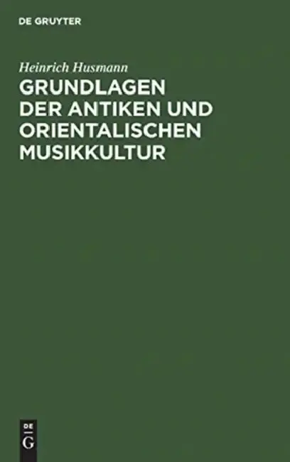 Cover of Grundlagen der antiken und orientalischen Musikkultur