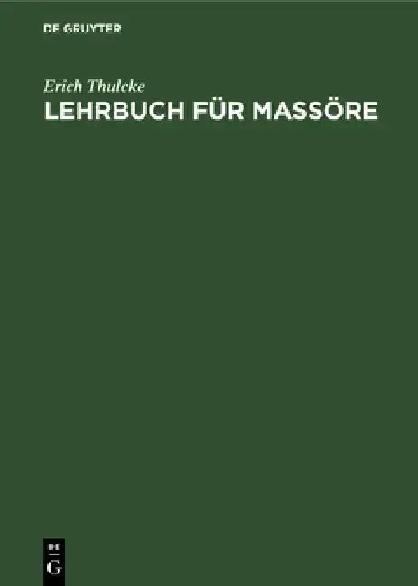 Cover of Lehrbuch Für Massöre