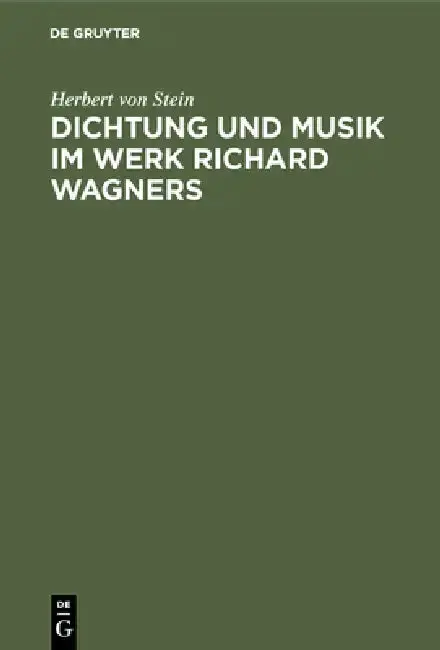 Cover of Dichtung und Musik im Werk Richard Wagners