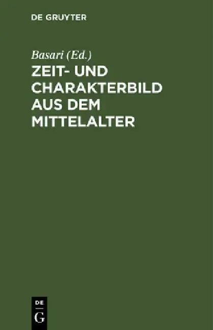 Cover of Zeit- Und Charakterbild Aus Dem Mittelalter