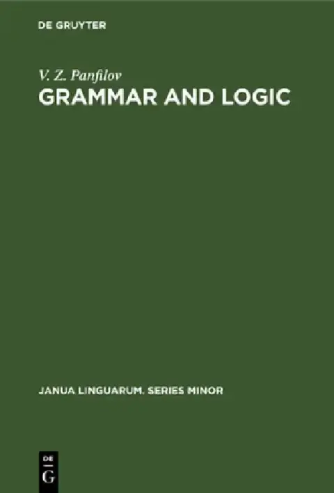 Cover of Grammar and logic