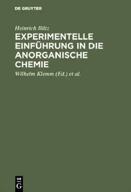 Cover of Experimentelle Einführung in die anorganische Chemie