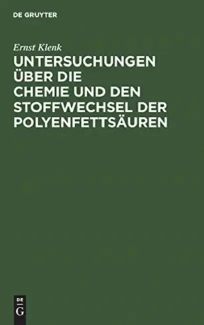 Cover of Untersuchungen Über Die Chemie Und Den Stoffwechsel Der Polyenfettsäuren