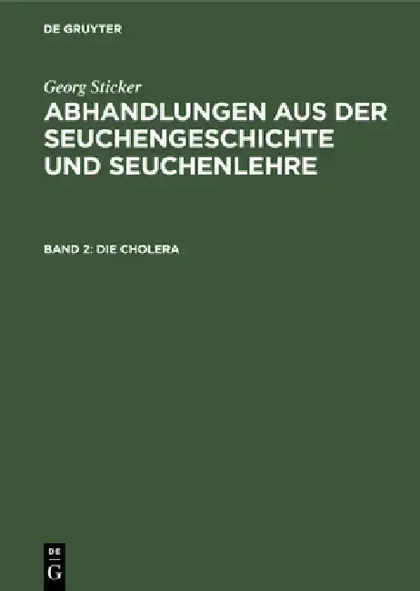 Cover of Die Cholera