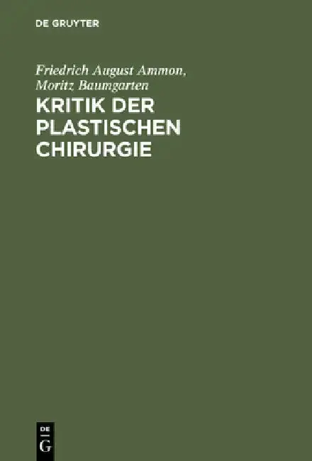 Cover of Kritik der plastischen Chirurgie