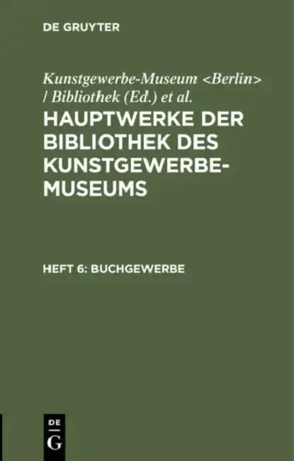 Cover of Buchgewerbe