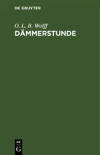 Cover of Dämmerstunde