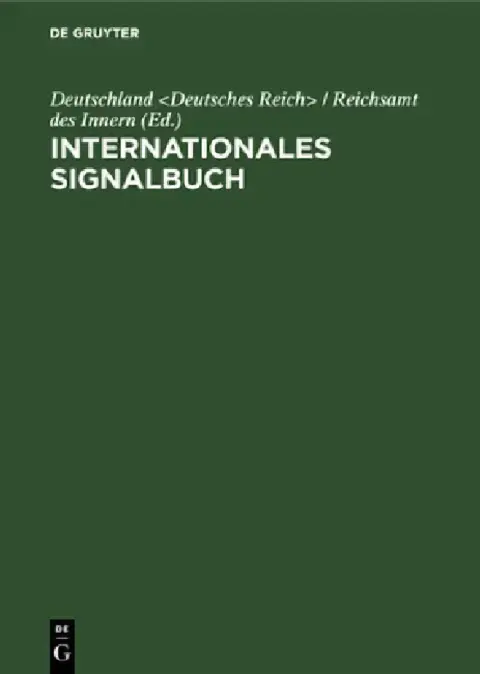 Cover of Internationales Signalbuch