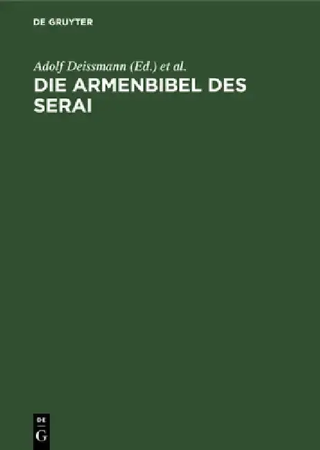 Cover of Die Armenbibel Des Serai