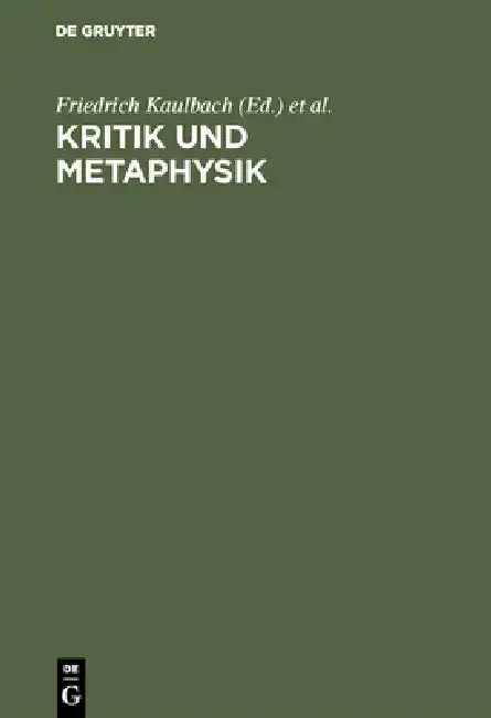 Cover of Kritik und Metaphysik