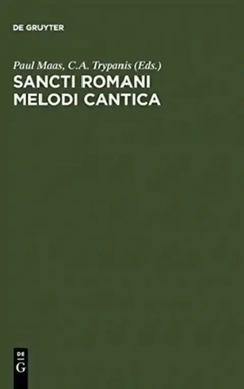 Cover of Sancti Romani Melodi Cantica