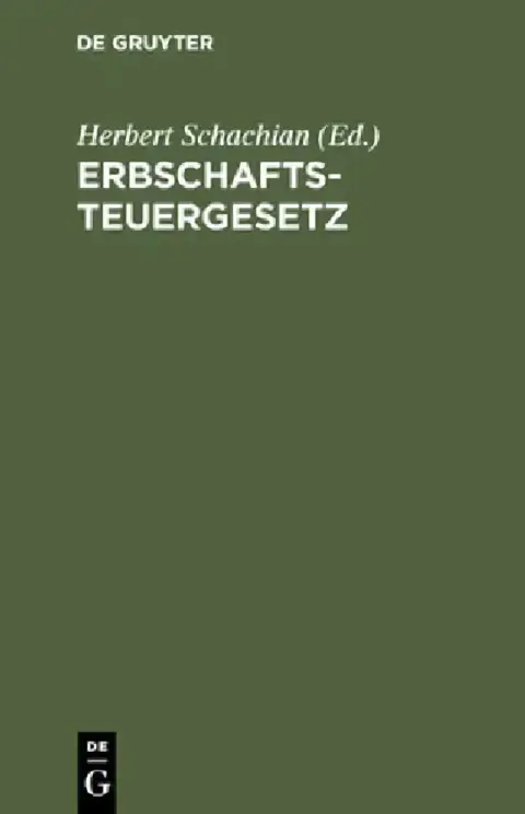 Cover of Erbschaftsteuergesetz