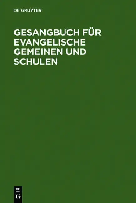 Cover of Gesangbuch Für Evangelische Gemeinen Und Schulen