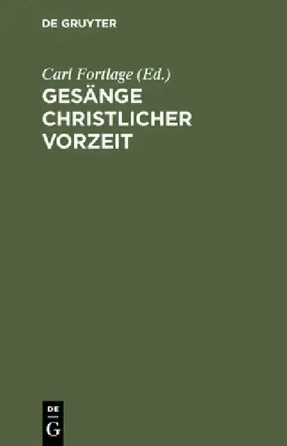 Cover of Gesänge christlicher Vorzeit