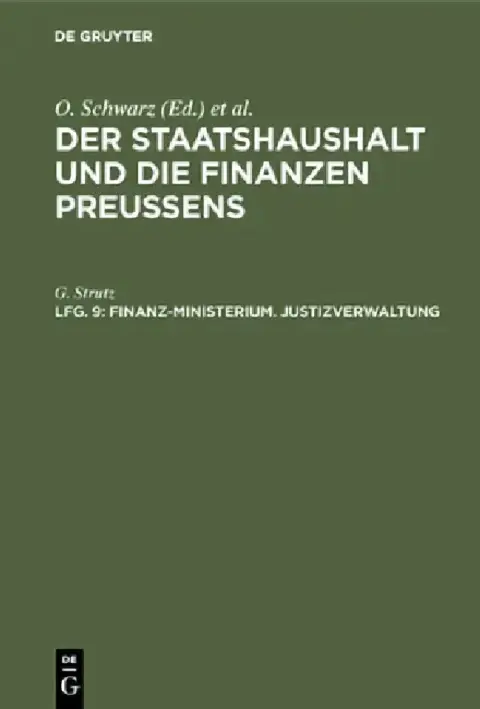 Cover of Finanz-Ministerium. Justizverwaltung