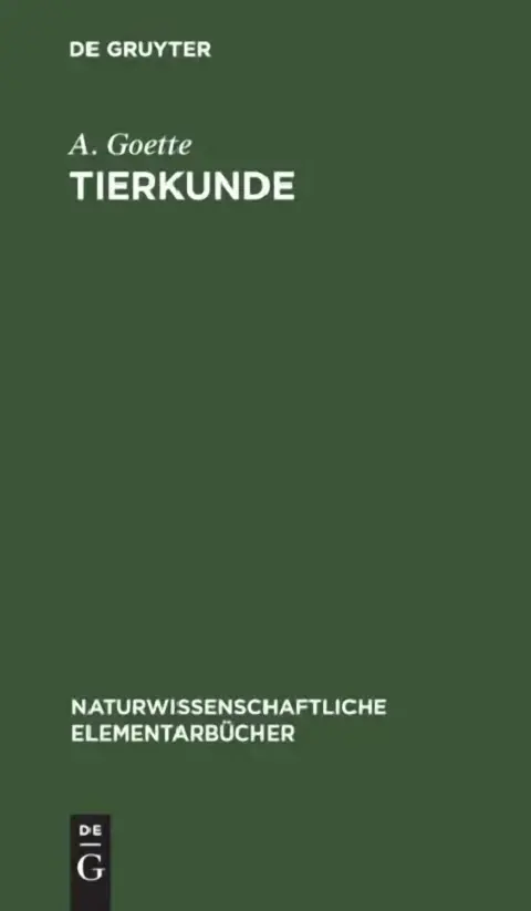 Cover of Tierkunde