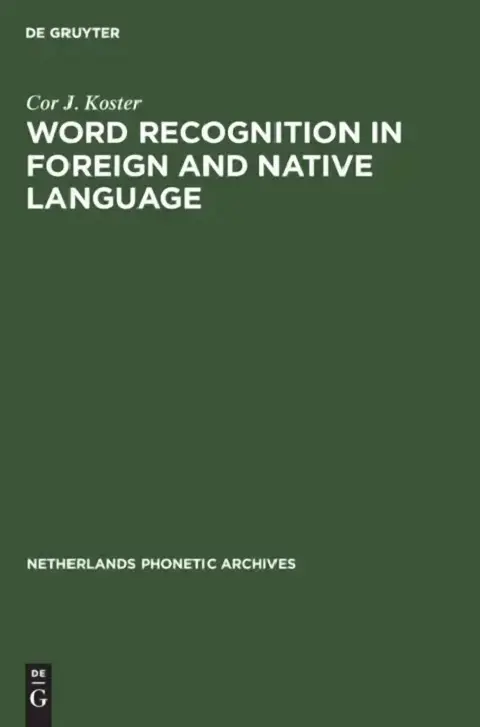 Cover of Word Recognition in Foreign and Native Language