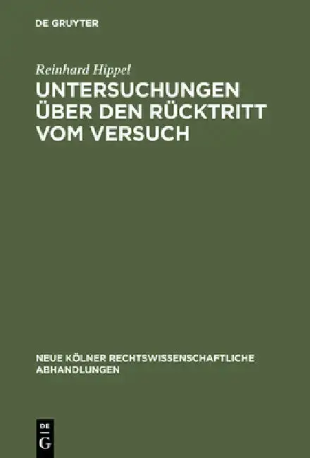 Cover of Untersuchungen über den Rücktritt vom Versuch