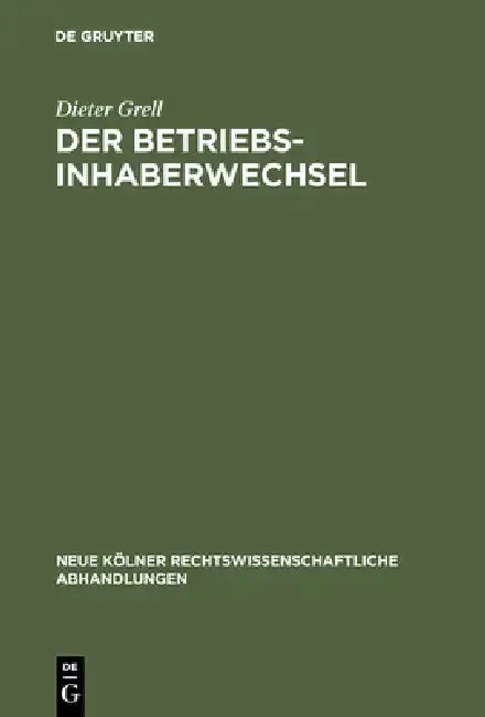 Cover of Der Betriebsinhaberwechsel