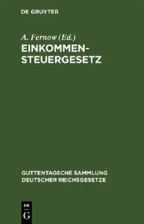 Cover of Einkommensteuergesetz