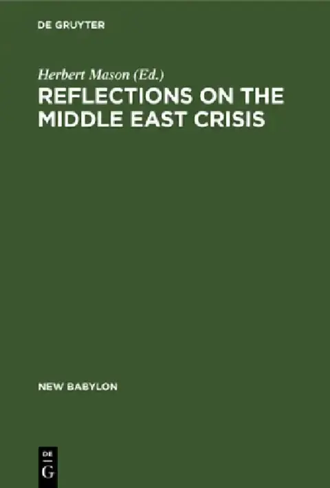 Cover of Reflections on the Middle East Crisis
