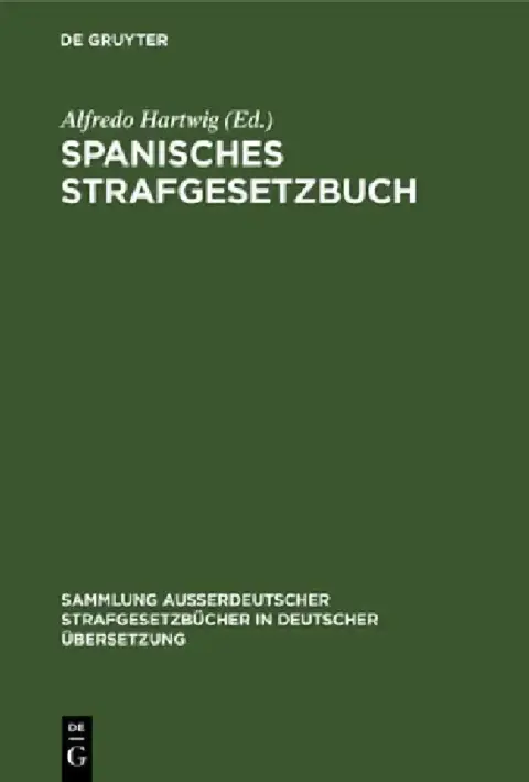 Cover of Spanisches Strafgesetzbuch