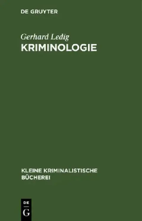 Cover of Kriminologie