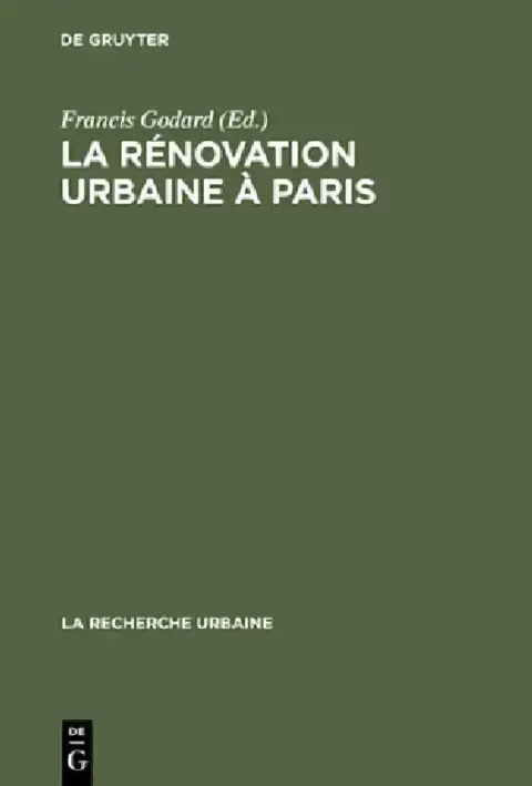 Cover of La rénovation urbaine à Paris