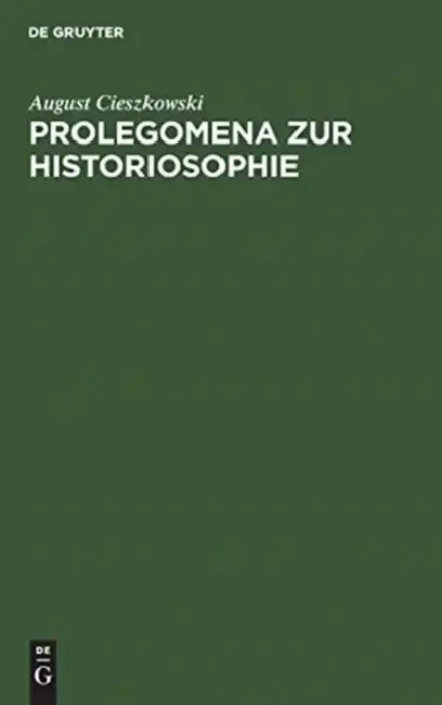 Cover of Prolegomena Zur Historiosophie